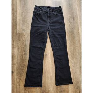 Mother Jeans "The Insider Crop" Black Denim size 25x25 stretch MADE IN USA